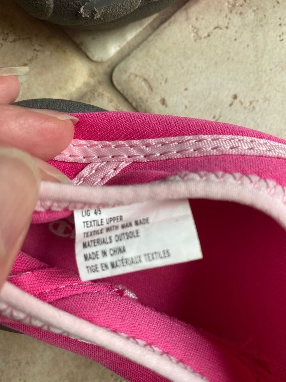Champion Gray and Pink Slip-On Water Shoes - Picture 3 of 3